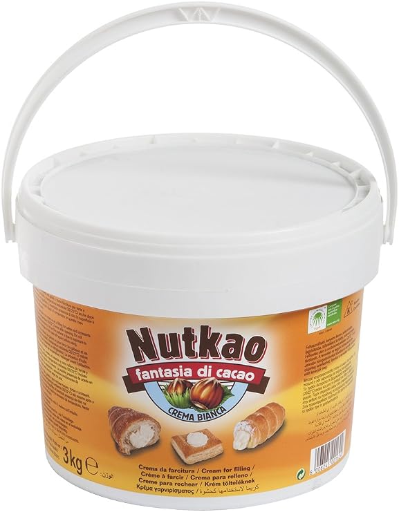 Nutkao White Chocolate Cream Spread for Baking Cakes 3Kg