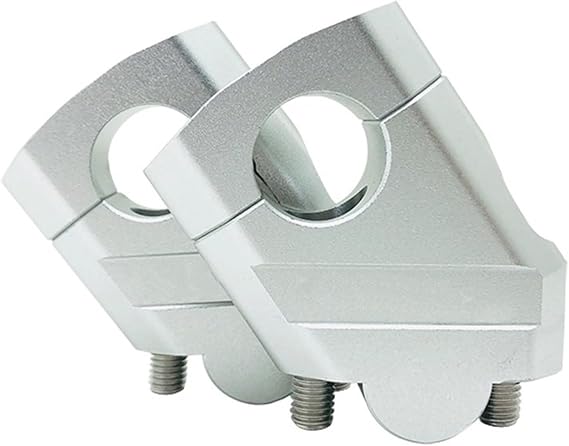 Motorcycle Bar Riser Motorcycle Handlebar Riser For BMW G310GS G310R 2017 2018 2019 2020-2023 CNC Handle Bar Raiser Extend Mount Clamp Adapter 22mm(Silver)