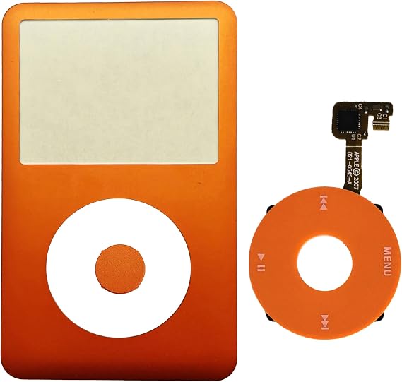 MCMConcepts iPod Classic 6th 7th フェースプレート、クリックホイール&センターボタンセットメタル - オレンジ