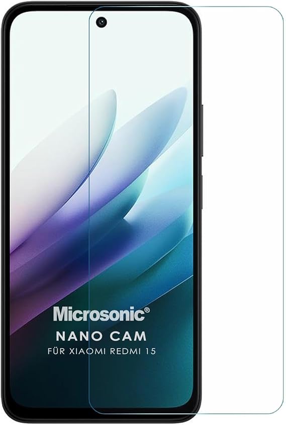 Microsonic Xiaomi Redmi 15 Nano Glass Cam Ekran Koruyucu [Redmi 15 ile Uyumlu Ekran Koruyucu - Şeffaf]