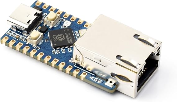 RP2350 Ethernet mini development board based on Raspberry Pi RP2350 microcontroller chip, support onboard ETH port, TCP server/TCP client/UDP server/UDP, can be controlled via network