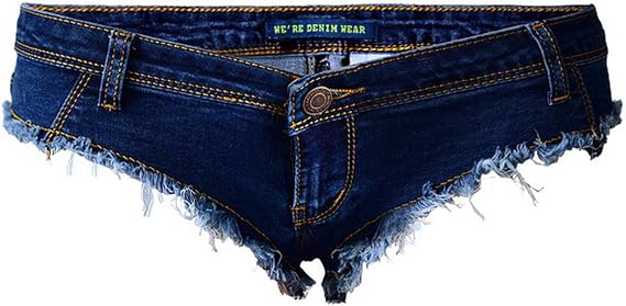 Faringoto Women's Low Rise Stretch Denim Bra Chain Slip Party Girls Hot Pants 243