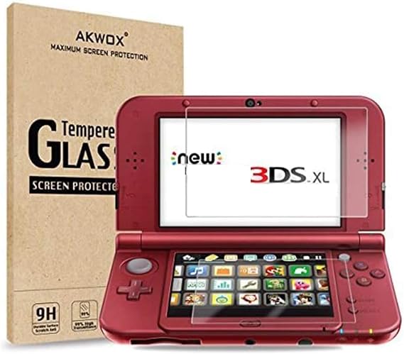 Nintendo 3DS XL için 2 in 1 Koruyucu Folyo 9H sertlik derecesi Panzer Ekran Koruyucu Cam folyo darbeye dayanıklı çizilmeye karşı dayanıklı HD