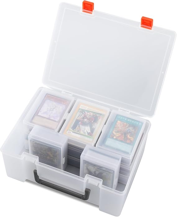 Saichotoy Ticaret Kartı Saklama Kutusu: 800+ Pokemon, MTG, Yugioh, TCG Kartları için 11 Bireysel Başlangıç Güverte Kutusu ile Kart Kılıfı Düzenleyici Her Biri 70 Kart Tutar