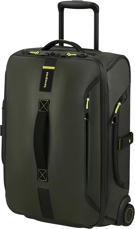 Samsonite Paradiver Light – Travel Bag with Wheels (55 cm), Small, Carry-on, Water Repellent, Lightweight, 48.5 L, Jungle Green