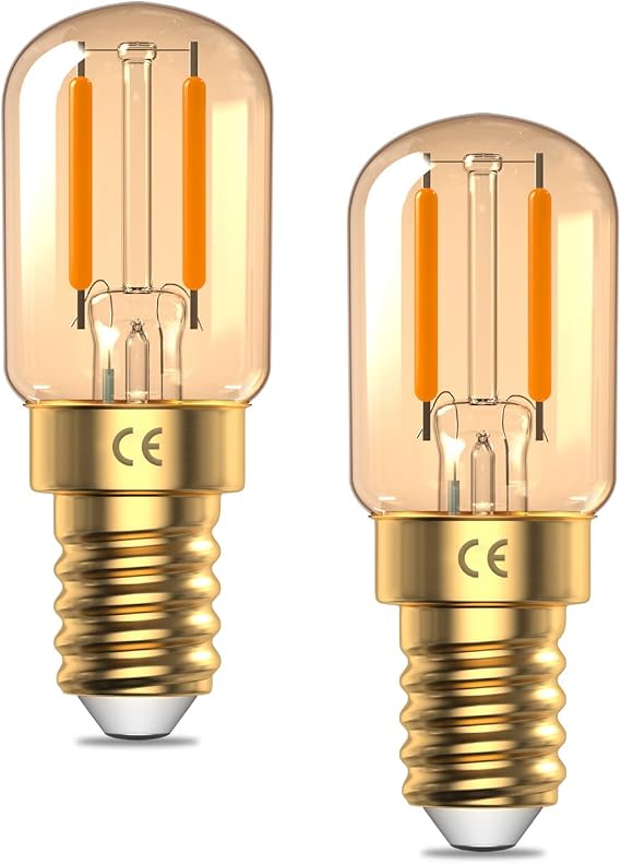 2W Dimmable E14 2200K LED Small Screw Light Bulbs, 2-Pack [Energy Class F]