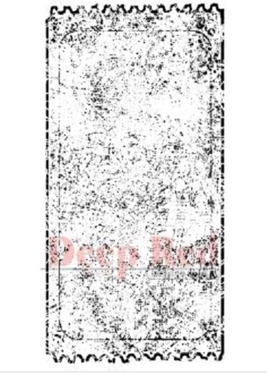 Deep Red Stamps Grunge Ticket Rubber Stamp