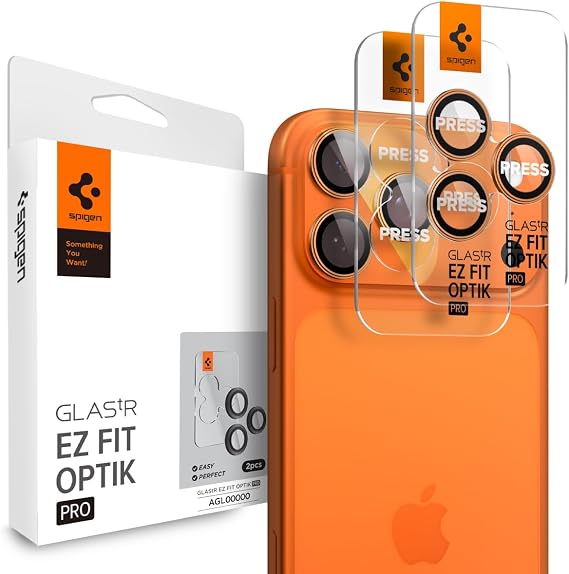 Spigen Optik Pro [2P] Camera Lens Protector for iPhone 17 Pro Max/ 17 Pro