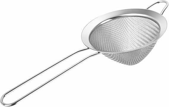 Cocktail Strainer, Stainless Steel Fine Mesh Filter, Bartender Conical Strainer, Bar Accessory for Tea, Juice, Coffee - Silver