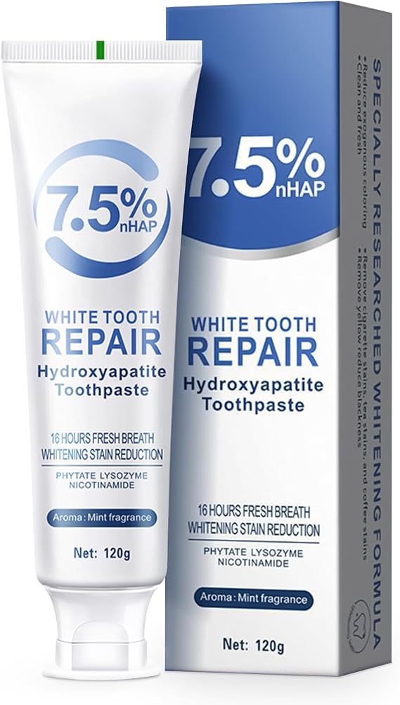 Hydroxyapatite Toothpastes for Enamel Protection Care and Tooth Strengthening, Fluoride-Free Formula with Gentle Mint for Sensitive Teeth, Daily Use