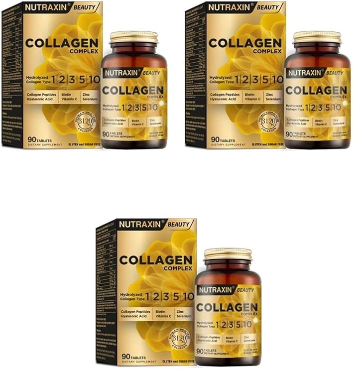 Nutraxin Collagen Complex (C Vitaminli, Glutensiz) 90 tablet (3 adet)