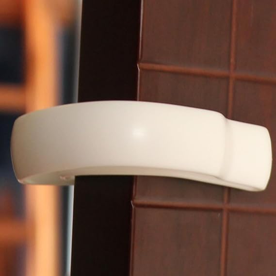 Door Slam Stopper 4 Pack Door Safety Stopper Anti-Closing Door Stop Door Jammer Door Stopper for Prevent Finger Pinch Injuries,Slamming Door,Pet from Getting Locked in Roo (White)