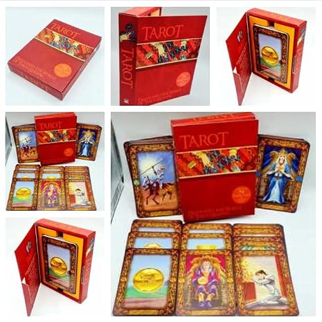 Tarot Card Box : Delve Into The World of Tarot Reading includes 78 Tarot Cards Deck & A 64- Page Book