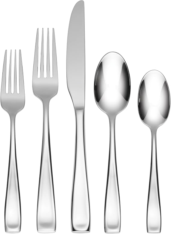 Oneida T711005C Moda 5 Piece Fine Flatware Place Setting, Service for 1