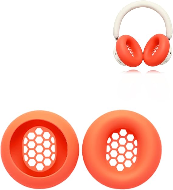 Compatible With CMF by NOTHING Headphone Pro, yystao Soft Silicone Headphone Earpads, Gentle on Skin, Sweatproof, Easy Installation, Dropproof, Orange