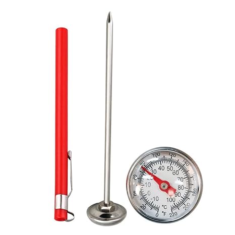 Soil Temperature Thermometer, Compost Temperature Thermometer, Anti Rust Ground Temperature Meter, Monitor Soil Temperature, Stainless Steel Ground Temp Meter For Gardens Yards Patios