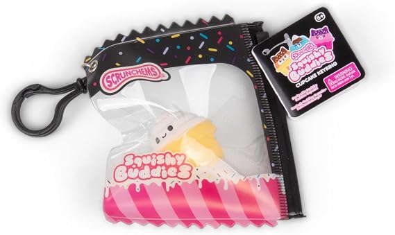 Scrunchems Squishy Buddies Cupcake Keyring