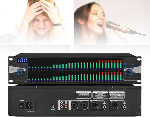 Graphic Equalizer, 31 Band Balanced Effect Controller, DJ Digital Mixer Processor, Professional DSP Feedback Eliminator, Stage Enhanced Live Production for Recording Studio