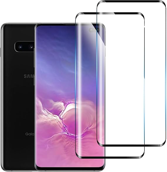 [2-Pack] Screen Protector for Samsung Galaxy S10 Plus, HD Clear Tempered Glass Film, Full Coverage, Case Friendly, Anti-Scratch, Fingerprint Sensor Compatible