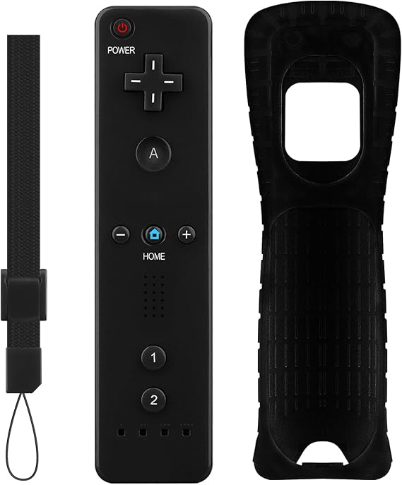 OSTENT Motion Sensor Bluetooth Wireless Remote Controller for Nintendo Wii Console Game Color Black