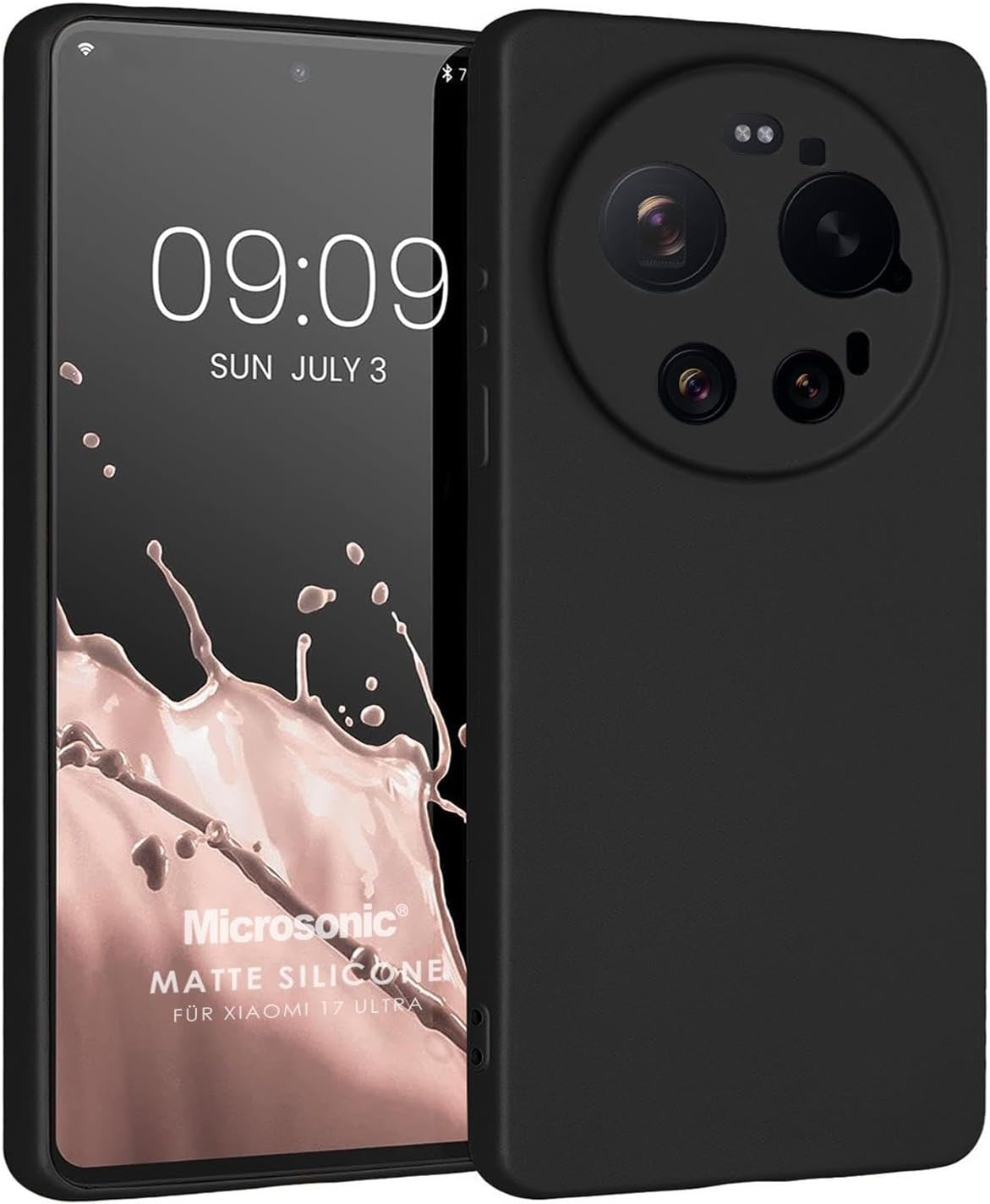 Microsonic Matte Silicone Xiaomi 17 Ultra için Kılıf Siyah [17 Ultra ile Uyumlu Kılıf - Siyah]