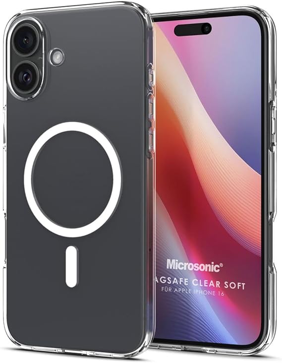 Microsonic Apple iPhone 16 Kılıf MagSafe Clear Soft Şeffaf [iPhone 16 ile Uyumlu Kılıf - Şeffaf]