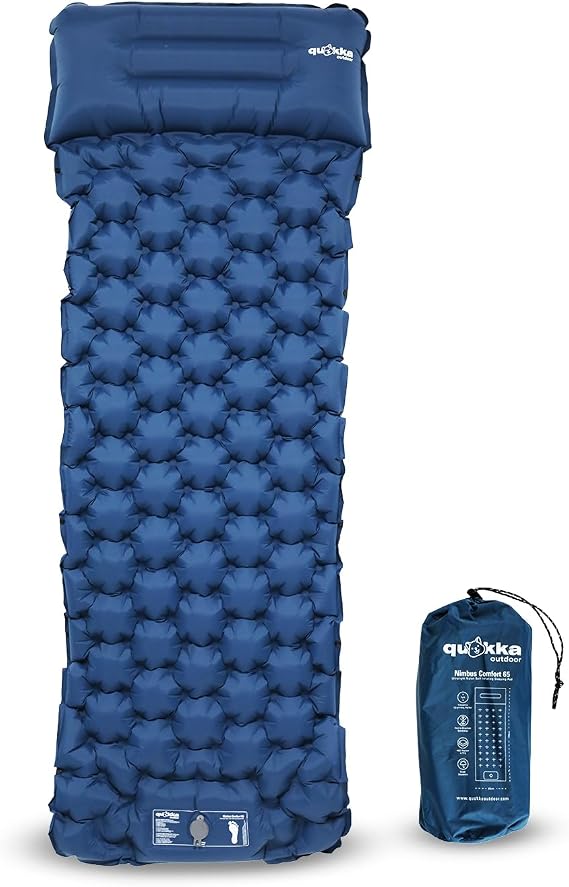 Nimbus Comfort 65 Şişme Kamp Matı 190x65x7 cm 40D Nylon TPU Taşıma Çantası ile