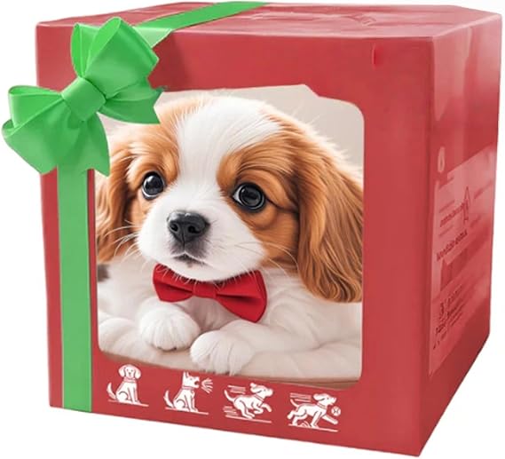 Puppy-Shaped Pet Robot 2025 Model AI Emotional Recognition / Realistic Movement, Realistic Robot Dog, Walking, Barking, and Tail Inflatable Function, Dual Toy