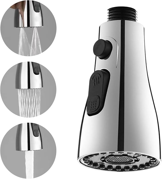 3 Function Kitchen Tap Spray Head Replacement Part for Pull Down Faucet