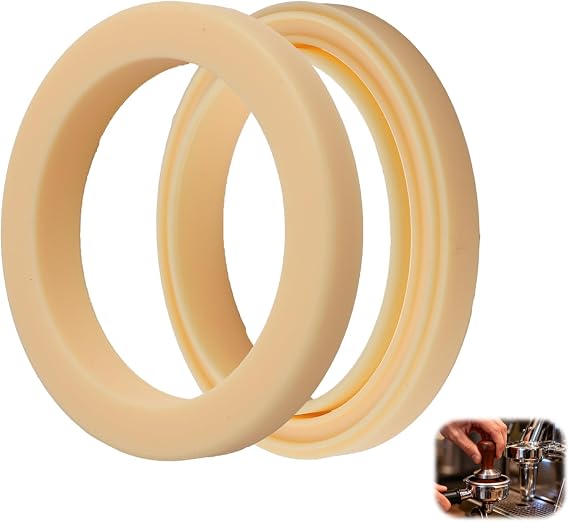 54mm Silicone Steam Ring for Breville/Sage, Heat-Resistant Gasket, Brew Group Head Seal Gasket with Easy Installation, Espresso Machine Parts, Leak-Proof, 2 Beige Replacement Seals for Coffee Maker