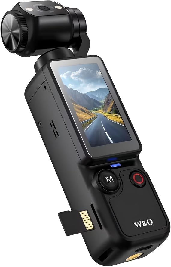 Taşınabilir Vlogging Kamerası, 2.5K Video, 66MP Fotoğraf, 180° Döndürülebilir Lens, 16x Zoom, 1.9 İnç Ekran