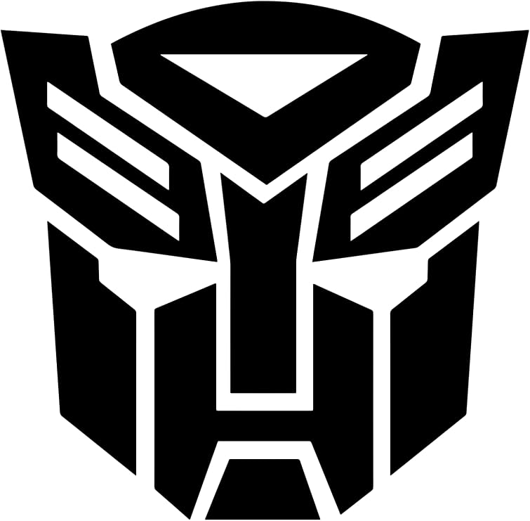 10 x 11 cm Transformers Oto Sticker - Araba Cam Sticker Siyah