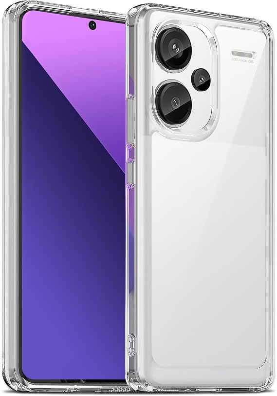 Case for Xiaomi Redmi Note 13 Pro+ 5G, Military Grade Drop Protection Phone Case, Yellowing Resistant, Anti-Scratch Hard PC Back, Shockproof Hard Ultra-Thin Protective Cover, Clear