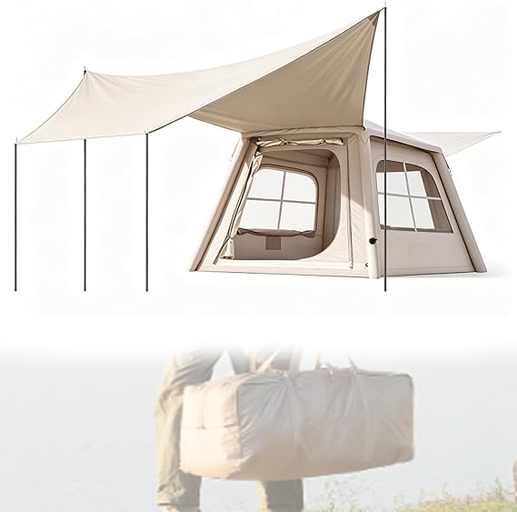 Fast Setup Blow Up Air Camping Tents, Inflatable Camping Tent, Portable Air Tent for Traveling, One-Touch Automatic Inflation, for Family Camping Trips 2–3people