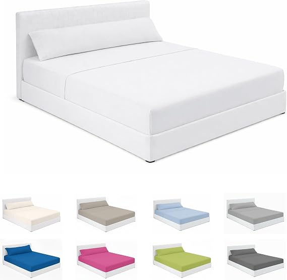 SABANALIA Hotel Hotel Bed Sheets 80 x 190 cm 50% Cotton 50% Polyester