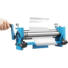 Manual Slip Roller, 300mm Width Rolling Bending Machine for Sheet Metal, Hand Crank, Up to 2mm Aluminum 1mm Steel