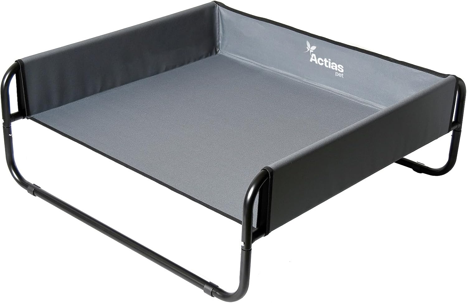 Actiaspet - Elevated Dog BedSteel Frame with Raised Sides | Black or Grey Grey, Large