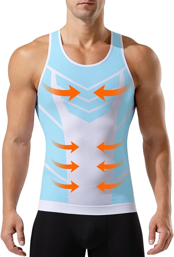 Men's Compression Vest Slimming Body Shaper Seamless Undershirts