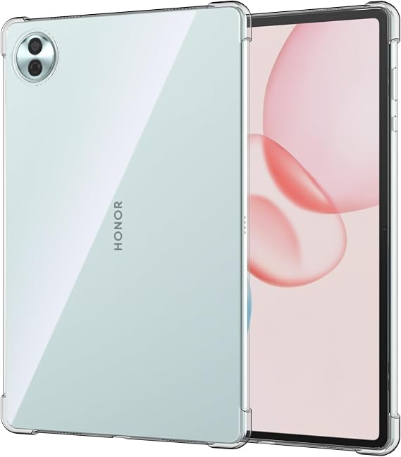 AUUYYA Clear Case for Honor Pad 10 12.1 Inch 2025 Tablet, Airbag Drop Anti Yellowing Anti-Scratch Shockproof, Slim Flexible Silicone TPU Protective Tablet Cover for Honor Pad 10, Transparent