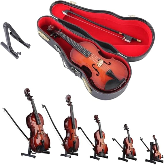 2026 New Playable Tiny Violin Figurine,The Worlds Smallest Miniature Musical Instrument with Sound and Sad Music,House Accessory or Keychain Charm for Unique Dumb Gag Gifts for Lovers
