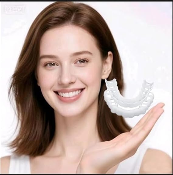 2 Pairs Denture, Multifunctional Temporary Cosmetic Denture, Denture Denture, DIY Temporary Repair Denture Paste, Beauty Dental Repair Kit, Silicone Dentures, Bright White Tone! Restore your smile at