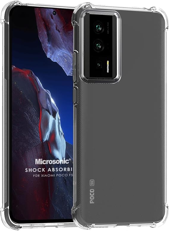 Microsonic Xiaomi Poco F5 Pro için Kılıf Shock Absorbing Şeffaf [Poco F5 Pro ile Uyumlu Kılıf - Şeffaf]