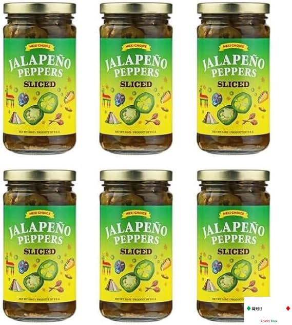 Mexi Choice Sliced Jalapeño, 326g x 6 Pack with Original Opening Date Sticker