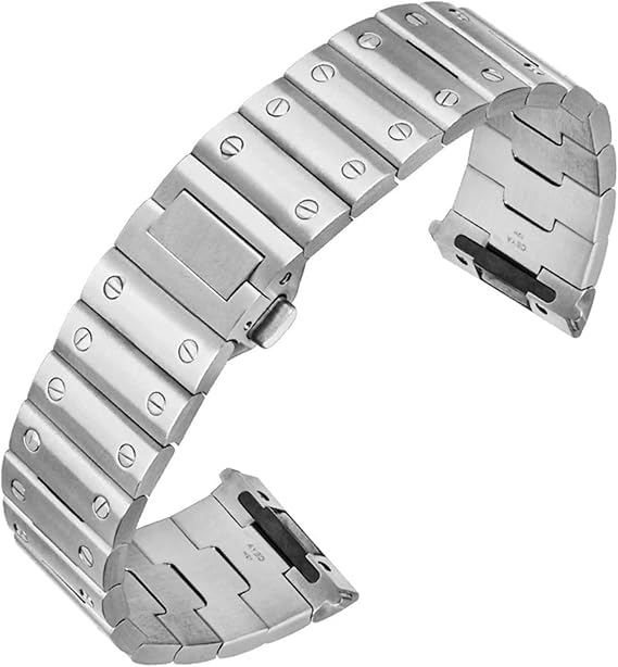 KLVN Solid Stainless Steel Watch Band for cartier santos wssa0010 watchband men's wristband bracelet 21mm quick release watches strap