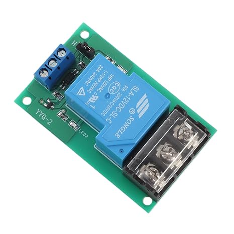1 Channel Relay Module, 12V DC Optocoupler Isolated 30A High Power Switch Control Board for Electrical Control Black 67 x 40mm Single Unit