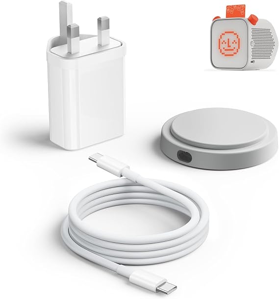 Replacement for Yoto Player Charger with Wireless Charging Dock Compatible with Yoto Player 3rd Gen with a 1.8M USB-C Charging Cable and Plug (Only for 3rd Gen, not for Yoto Mini, Gen 1, Gen 2)