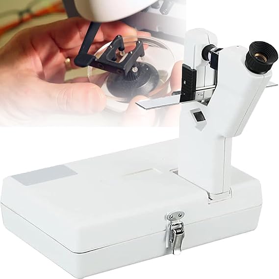 Portable Optical Lensmeter Optometry Lensometer Spectacle Lens Scanner Eyeglass Testing Equipment Manual Focimeter, for Optics Shops and Optometry Rooms