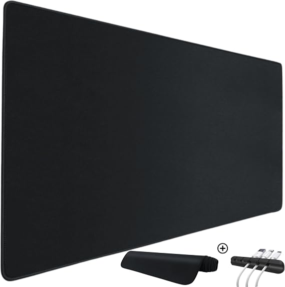Mousepad XXL Mouse Pad, Gaming Mat Rubber Base Non-Slip PC Mat with Microfibers, World Map, Office Accessories. (Black, 80 x 30 cm)