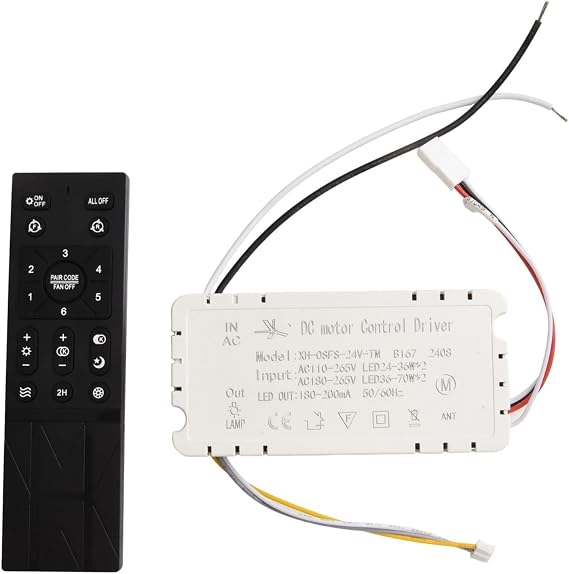 Wireless Ceiling Fan Lights Remote Control Kit 6-Speed Dimmable Controller Driver Accessory With Reset Function ﻿