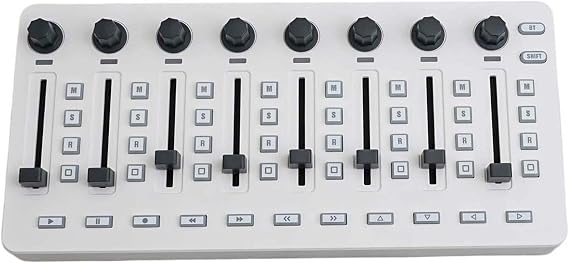 for M-VAVE Wireless for MIDI Controller Mixing Console with BT Connection, 8 Rotary Knobs, 43 Assignable Keys for Music Production
